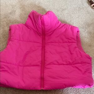 SHEIN Women's Hot Pink Puffer Vest